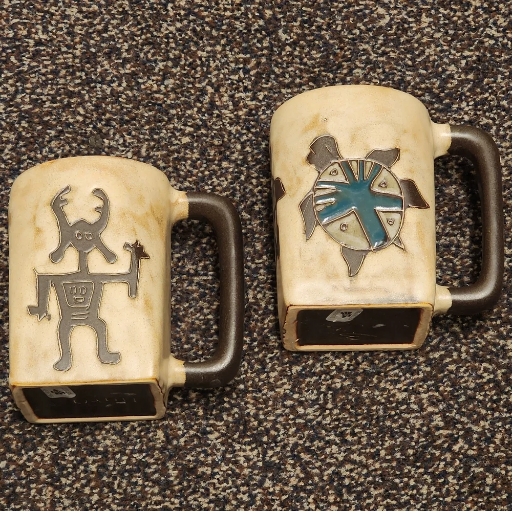 MARA Stoneware Mexico Coffee Mugs | 2 Mugs